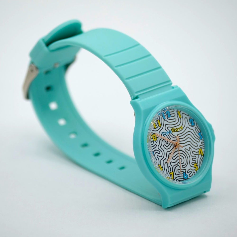 TreuWave Athletic Watch - Zig-Zag - Teal